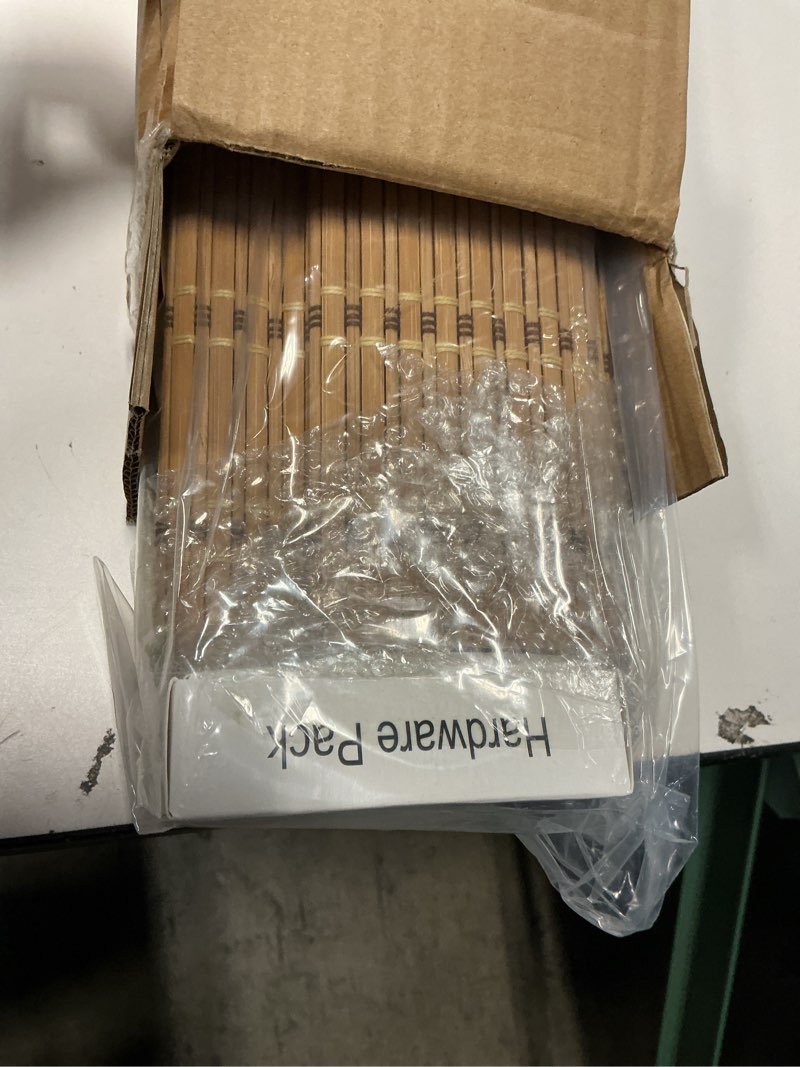 Condition photo showing Good Condition for Cordless Bamboo Roman Shades, Light Filtering Bamboo Blinds Shades for Indoor Windows, UV Protection Roll Up Blinds for Home, Office, 22" W x 64" H, Natural