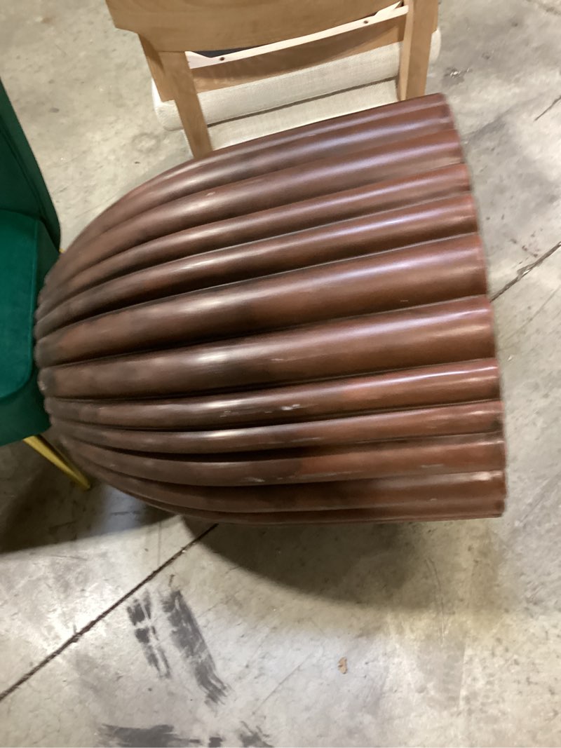 Condition photo showing Good Condition for ECOBO 21.7 inches Eco-Freindly Round Pot Planter, Onda Indoor/Outdoor use, Durable, Versatile & Lightweight, Designed by Brazilian Artisans, Contemporary All-Weather Design – Brown Brown 21.7" H x 21.7" W