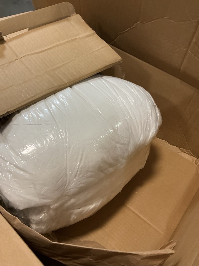 Condition photo showing As Is for Andency White Comforter King Size Set with Sheets - 7 Pieces Boho Bed in a Bag Tufted Bedding Sets Lightweight All Season Bed Set with Comforter, Sheets, Pillowcases & Shams White King (104"x90")