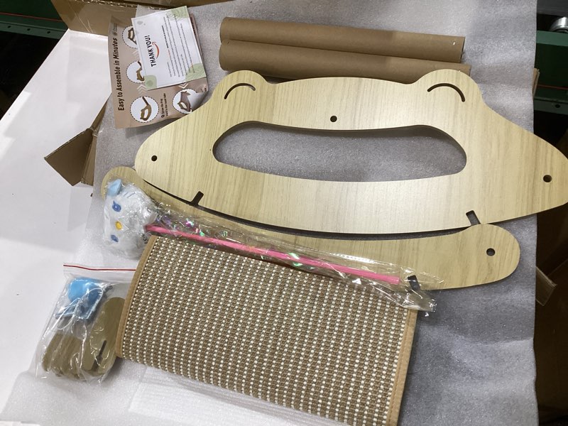 Condition photo showing Good Condition for sisal cat scratcher bed with hammock, solid wood frame cat scratch pad & lounger for indoor cats, durable natural sisal cat furniture protector for scratch, rest and sleep(large) standard-size