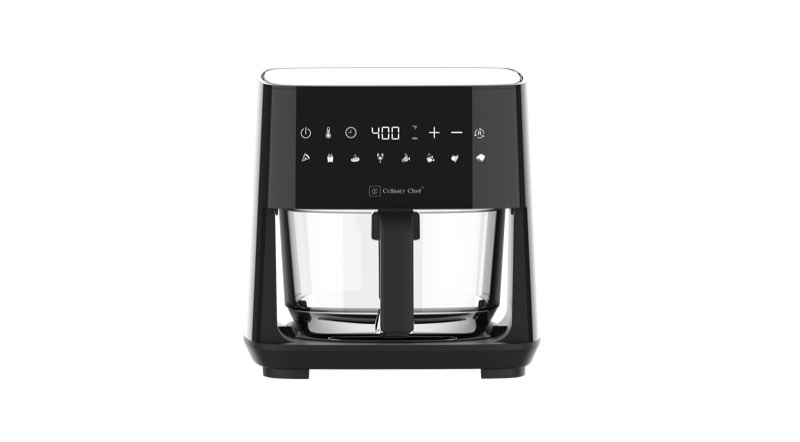 4.3 L/4.54 QT. TOUCH SCREEN FULL GLASS BASKET AIR FRYER