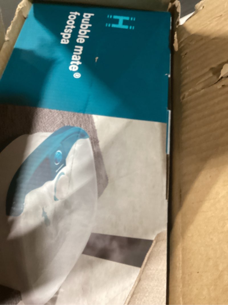 Condition photo showing New/Like New for Homedics Bubble Mate Foot Spa, Toe Touch Controlled Foot Bath with Invigorating Bubbles and Splash Proof, Raised Massage Nodes and Removable Pumice Stone