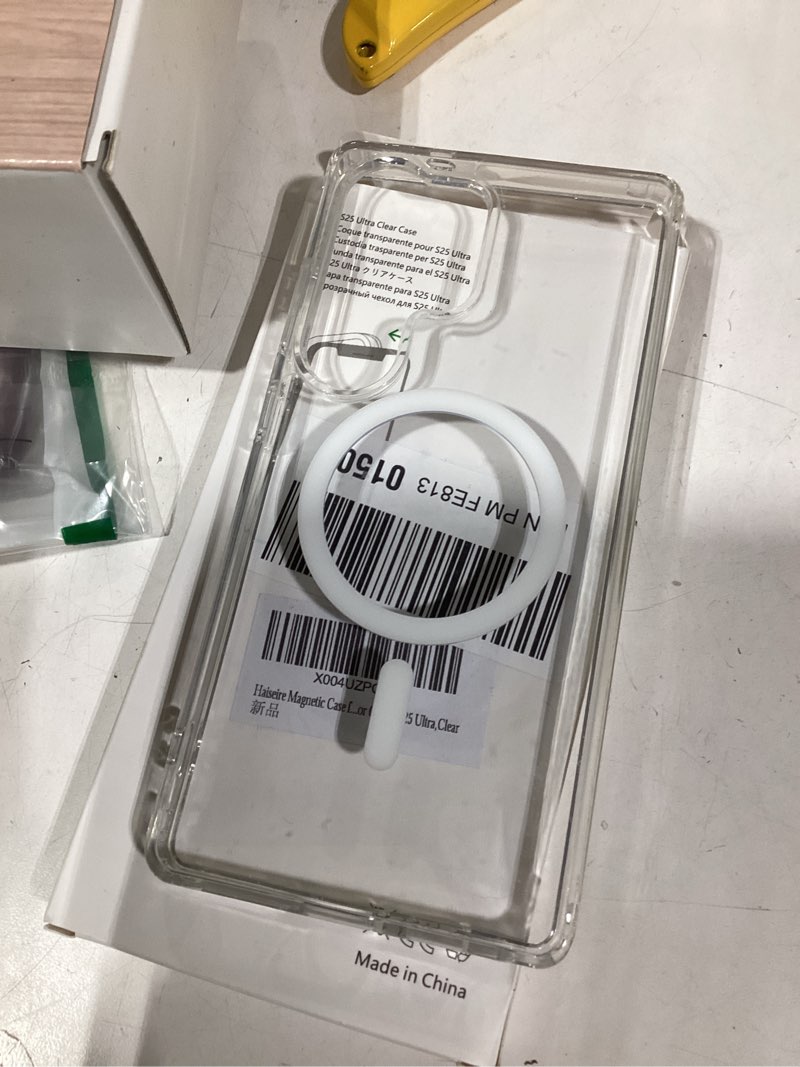 Condition photo showing As Is for Magnetic Case for Samsung Galaxy S25 Ultra with 2 Privacy Screen Protector [Compatible with MagSafe],Non-Yellowing Shockproof Protective Phone Case for Galaxy S25 Ultra,Clear Samsung Galaxy S25 Ultra Clear