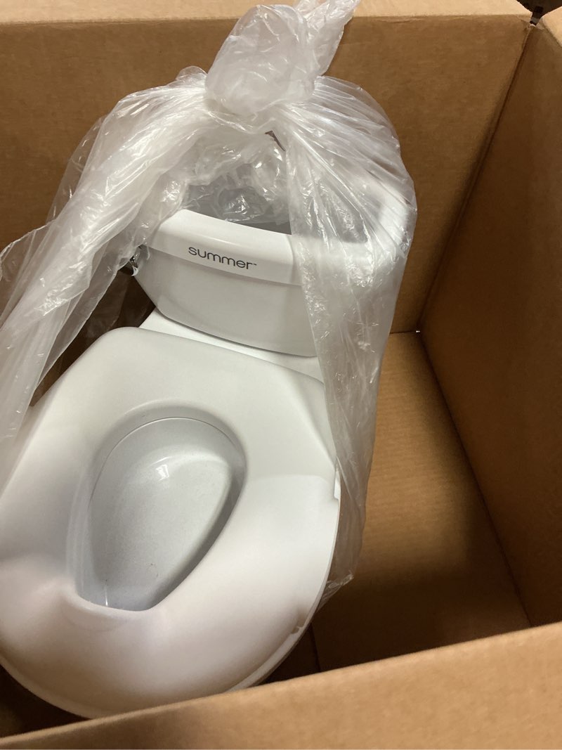 Condition photo showing Good Condition for Summer Infant by Ingenuity My Size Potty Pro in White, Toddler Potty Training Toilet, Lifelike Flushing Sound, for Ages 18 Months+, Up to 50 Pounds