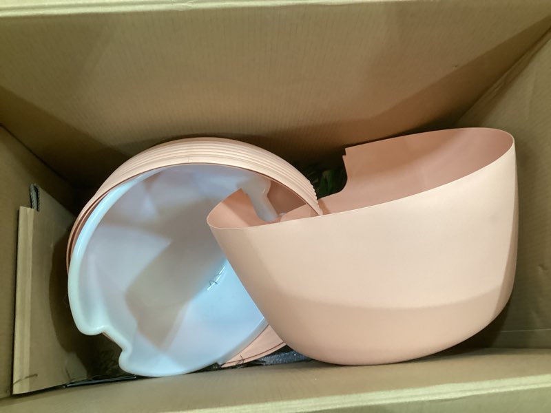 Condition photo showing As Is for pink ceramic flower pots,indoor decorative plant pots set of 3-4"+5"+6" inch small glazed succulent planters with drainage hole,modern garden pots with saucer