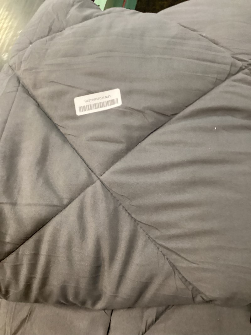 Condition photo showing As Is for cozylux queen comforter set dark grey - bed in a bag queen size 7 pieces, luxury soft bed set for all seasons, bedding set with comforter, sheets, pillowcases & shams, dark gray, queen dark grey queen