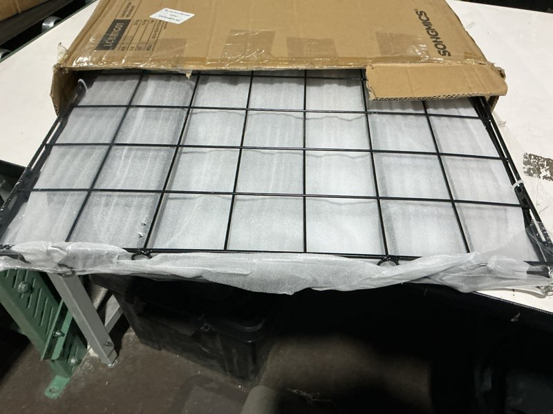 Condition photo showing Good Condition for SONGMICS Laundry Hamper with Lid, 23.8 Gallon (90 L) Synthetic Rattan Clothes Laundry Basket with Lid and Handles, Foldable, Removable Liner, Chestnut Brown ULCB051K02 Chestnut Brown 90 L