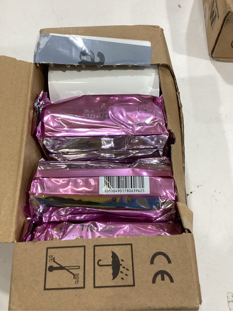 Condition photo showing As Is for upp-110hg high gloss ultrasound paper film/media 10 rolls/bx,replacement for sony upp-110hg,110 mm x 18m