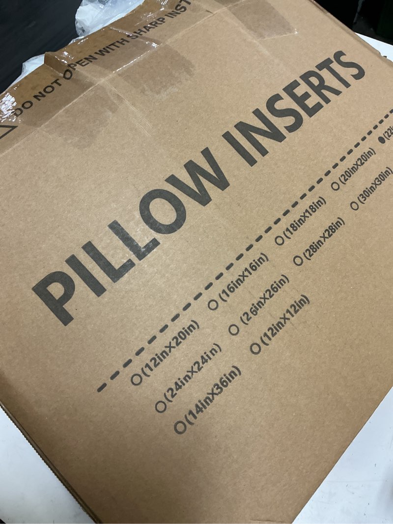Condition photo showing Good Condition for puredown® 22x22 pillow inserts, 2 pack down alternative square form sham stuffer, fluffy soft decorative pillows for couch, sofa, bed and home decor 22x22 inch 2