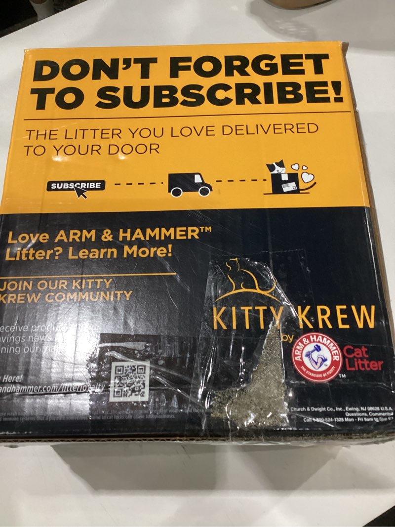 Condition photo showing Good Condition for arm & hammer clump & seal slide platinum multi-cat clumping litter, easy clean, superior odor control, 37 lbs