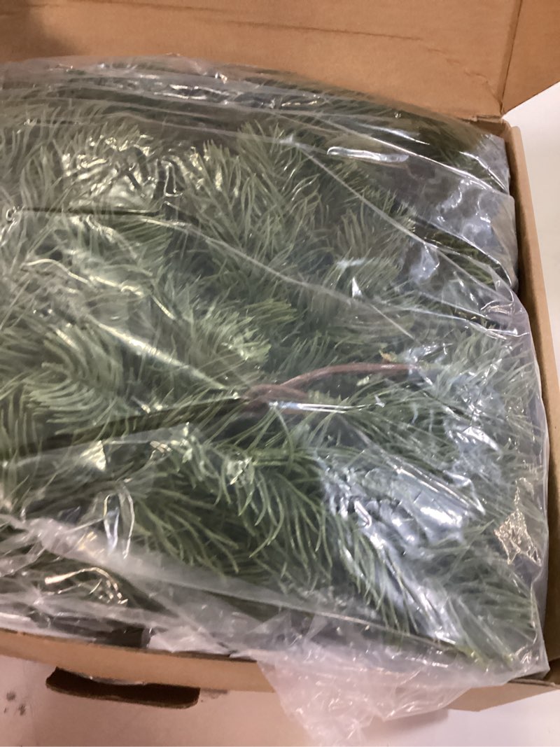 Condition photo showing Good Condition for 6FT Christmas Garland PARTY JOY Pine Garland with 9.8FT LED String Lights, Greenery Plant for Christmas Decorations Table Mantle Background Wall Room Outdoor Indoor Winter Decoration Pine Needles 6FT