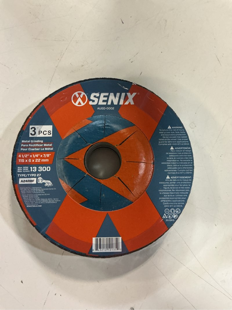 4-1/2in grinding disc, 8 pack of  3