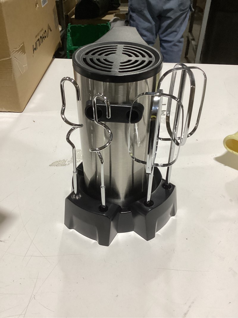 Condition photo showing New/Like New for Electric Hand Mixer, Kitchen Handheld Mixer, Turbo Boost/Self-Control Speed + 5 Speed + Eject Button + Stainless Steel Hand Beaters*2 & Dough Hooks*2, Kitchen Mixer for Cream/Cookies/Dough