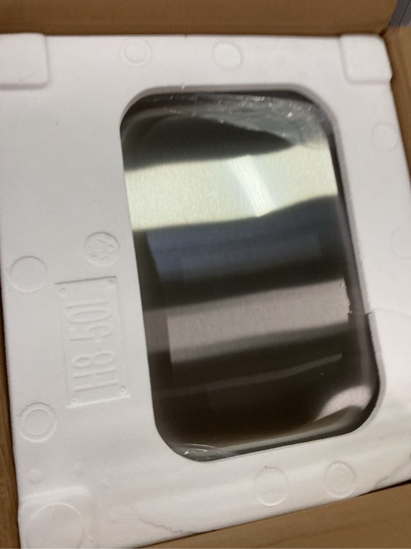 Condition photo showing Good Condition for Amazon Basics Smudge Resistant Rectangular Trash Can With Soft-Close Foot Pedal, Brushed Stainless Steel, 50 Liter/13.2 Gallon, Satin Nickel Finish, 16.7"L x 14.7"W x 25.9"H ['Satin Nickel'] ['50 Liter']