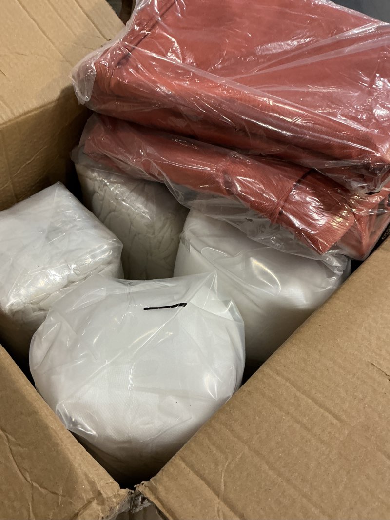 Condition photo showing New/Like New for aaaaacessories outdoor deep seat cushions, waterproof, fade-resistant patio furniture replacement cushions, 24" x 24" x 5" + 24" x 13.5", set of 2, rust rust 24"x24"x5" / 24"x13.5"