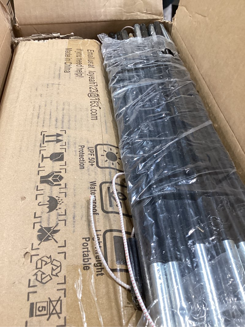 Condition photo showing Good Condition for happy travel bike storage tent shed, outdoor waterproof bicycle covers shelter with window for 2/3/4/6/8 bikes,oversized outside portable sheds for lawn mower,garden tools arch-8x7x5.6ft-black