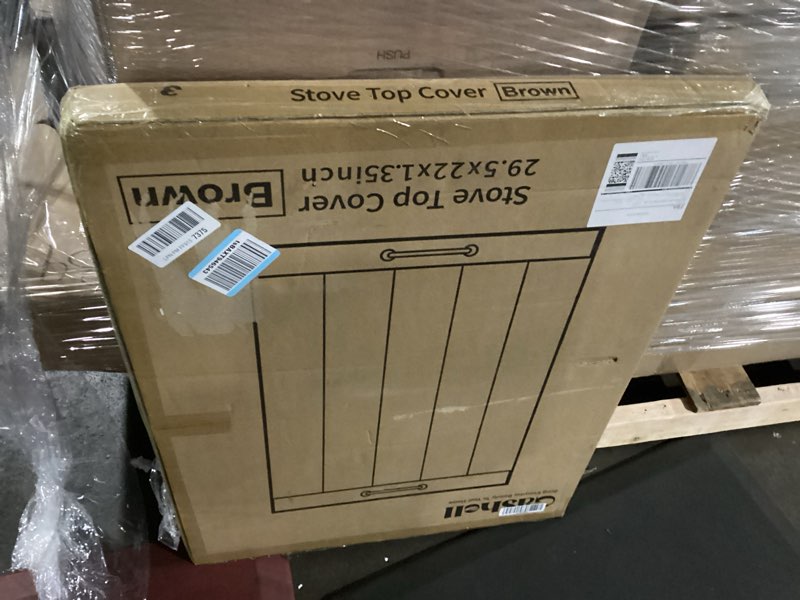 Condition photo showing New/Like New for noodle board stove cover with handles, multiple stove top cover board for electric/gas stove top(retro brown)