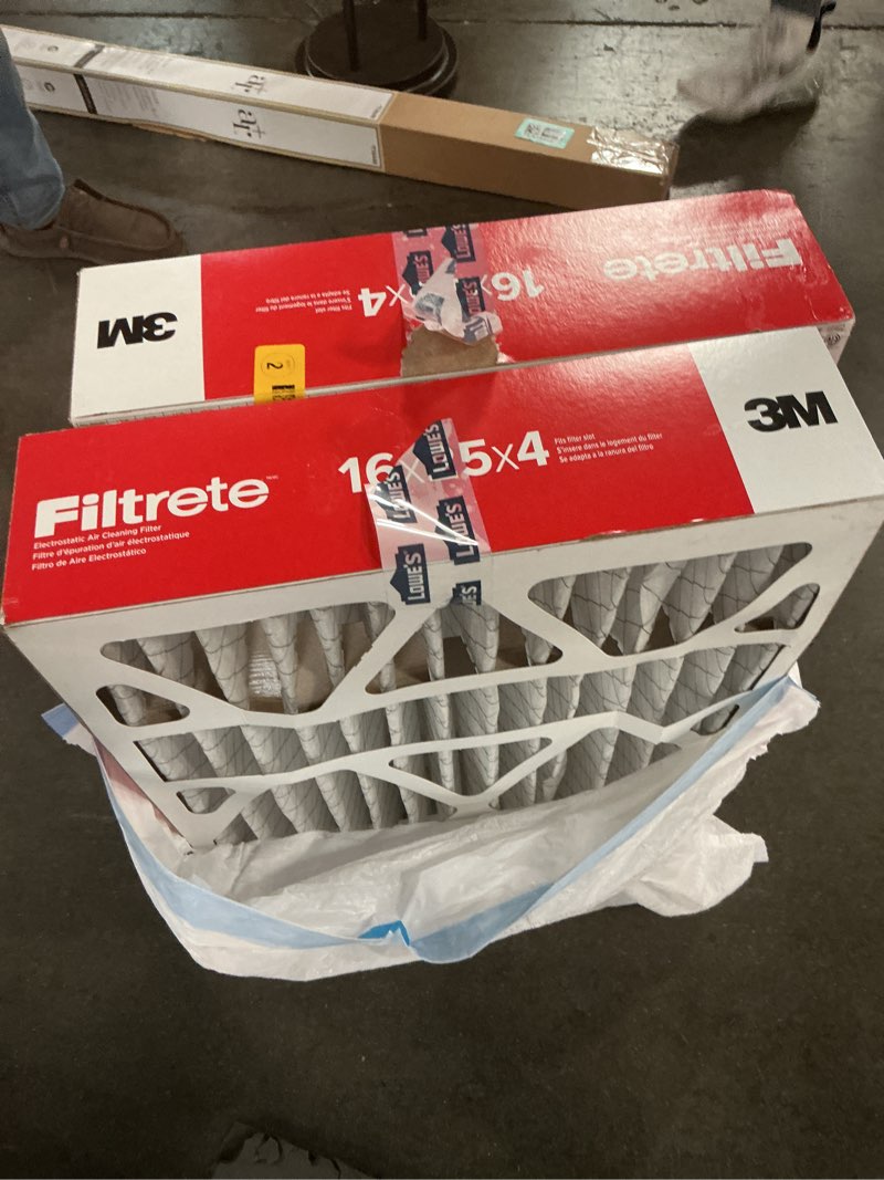 Condition photo showing As Is for Filtrete 2-Pack 1000 MPR Micro Allergen Air Filter16-in x 25-in x 4-in