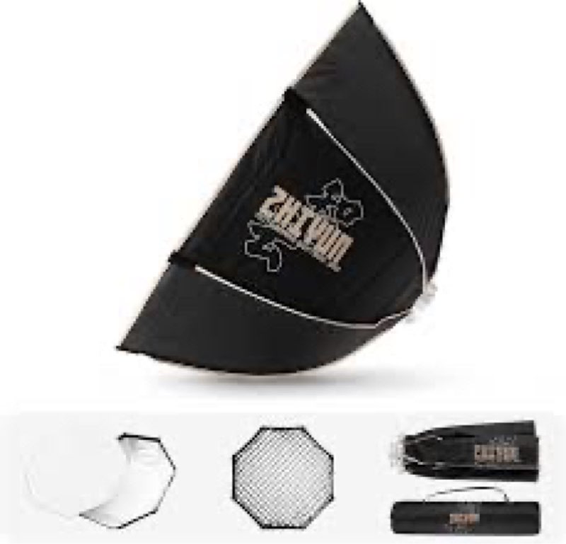 ZHIYUN 35"/90cm Octagonal Softbox, Quick Release Bowens Mount Softbox with Honeycomb Grid, Light Dif