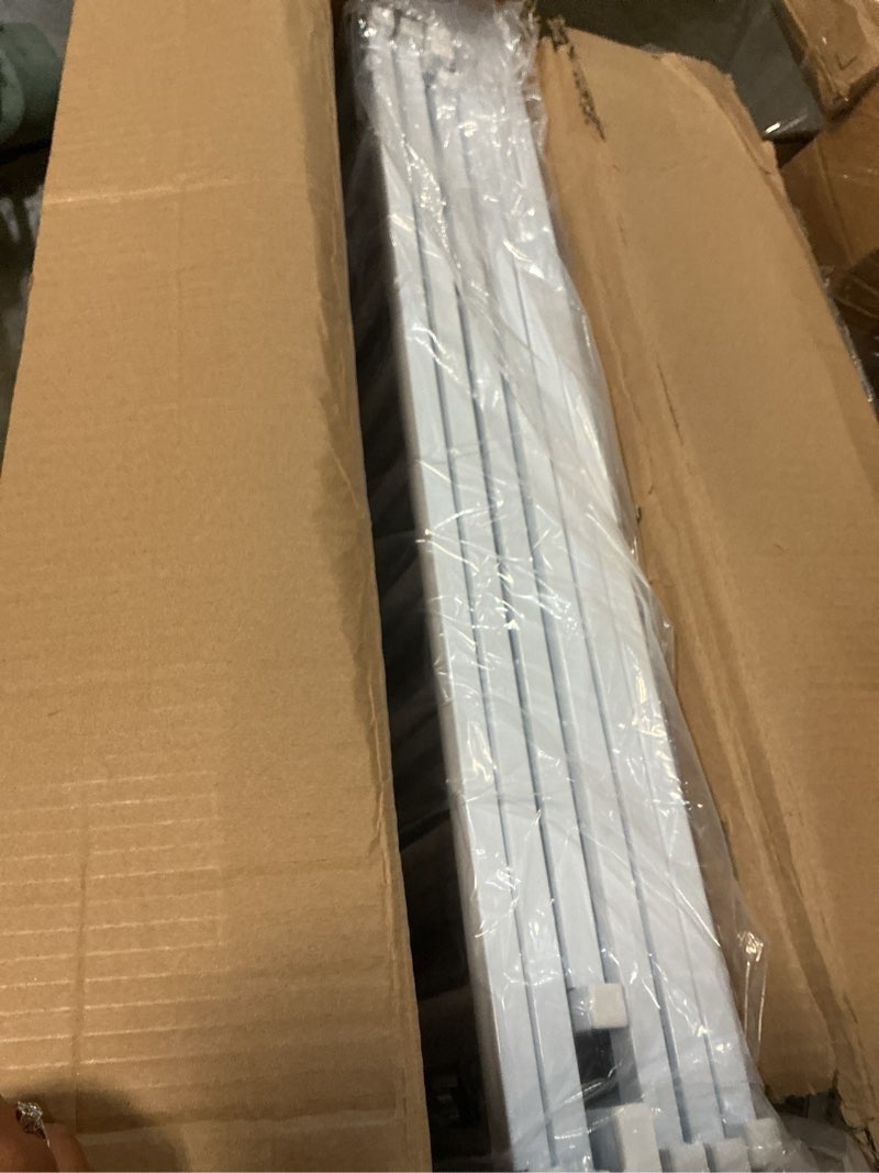 Condition photo showing New/Like New for no pawblems free standing dog gate with door, 30'' tall foldable dog fence for indoor & outdoor, up to 156 inch extra wide puppy gate for stairs, hallways, doorways, deck, yard (white, 6 panels) white up to 156" w, 6 panels