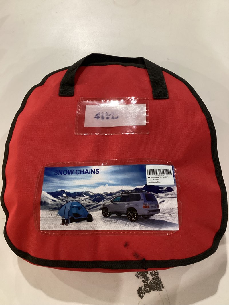 Condition photo showing New/Like New for Snow-Chains Auto Fixing 1 Min Quick Fit Easy Installation Tire-Chains, Christmas Gifts for Safety, Universal Emergency Tire Traction Chain for Passenger Car and SUV - Set of 2 (XM-90)