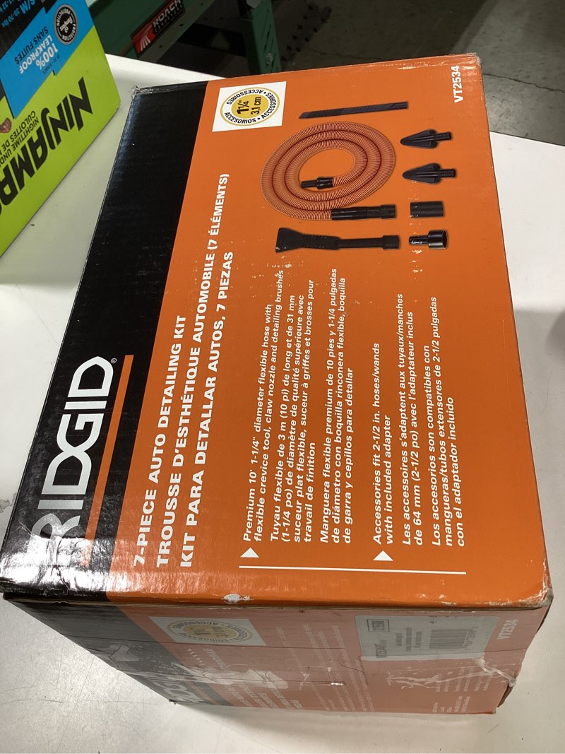 Condition photo showing Good Condition for ridgid vt2534 7-piece auto detailing vacuum hose accessory kit for 1 1/4 inch ridgid vacuums,black