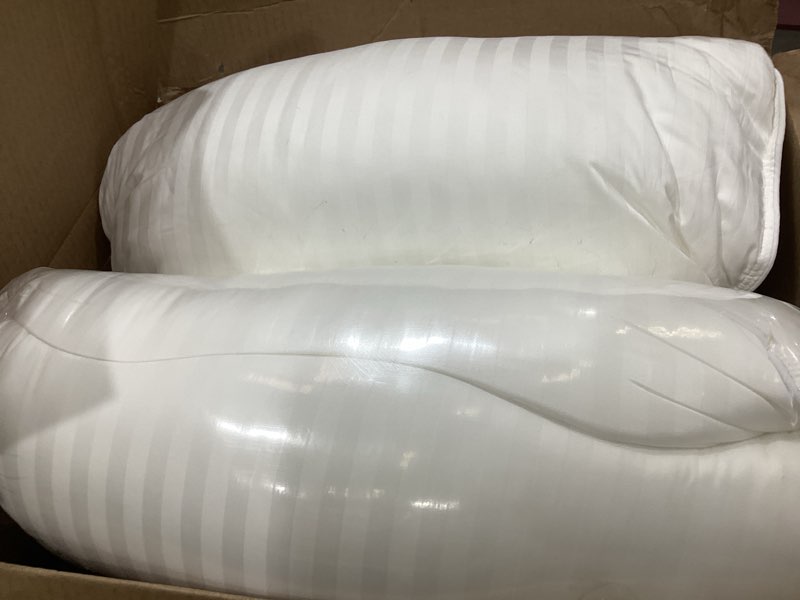 Condition photo showing As Is for beckham hotel collection bed pillows standard/queen size set of 2 - original soft down alternative pillow for sleeping - soft support for back, stomach or side sleepers queen / standard white