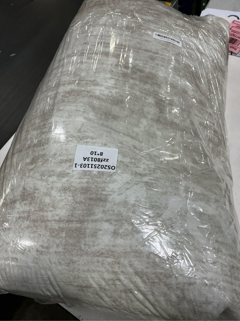 Condition photo showing Good Condition for 8x10 Area Rugs for Living Room: Washable Large Vintage Floral Rug Low Pile Non-Slip Boho Carpet for Bedroom Dining Home Office (Beige, 8'x10')