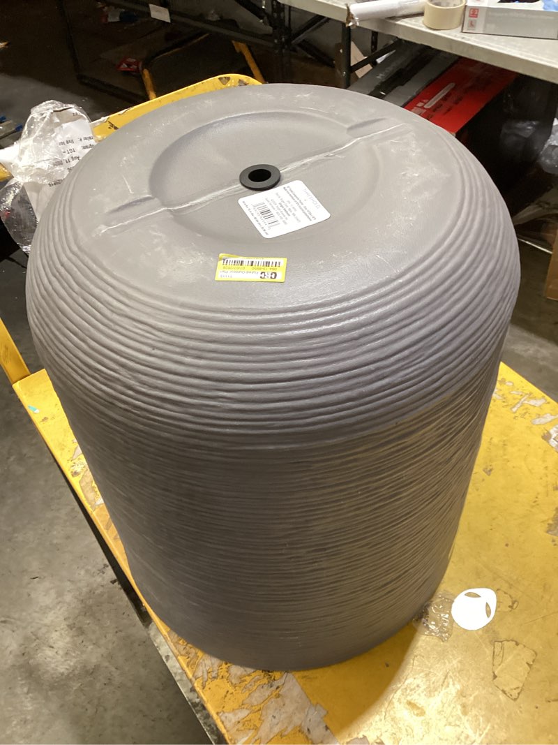 Condition photo showing As Is for fluted outdoor planter gray 14"x16" - threshold™