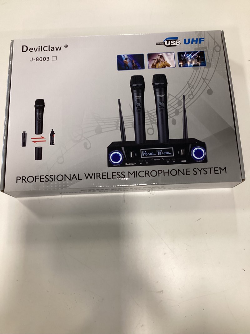 Devilclaw Wireless Microphone System, Metal Dual Wireless Lavalier & Headset Mic, 2x10 Frequencies, 