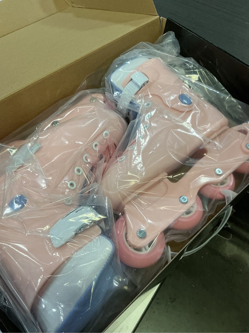 Condition photo showing Good Condition for Inline Skates for Women Girls - Adjustable Size Roller Blades for Adult Female, Hard Shell ABEC-7, Pink M?4-7?