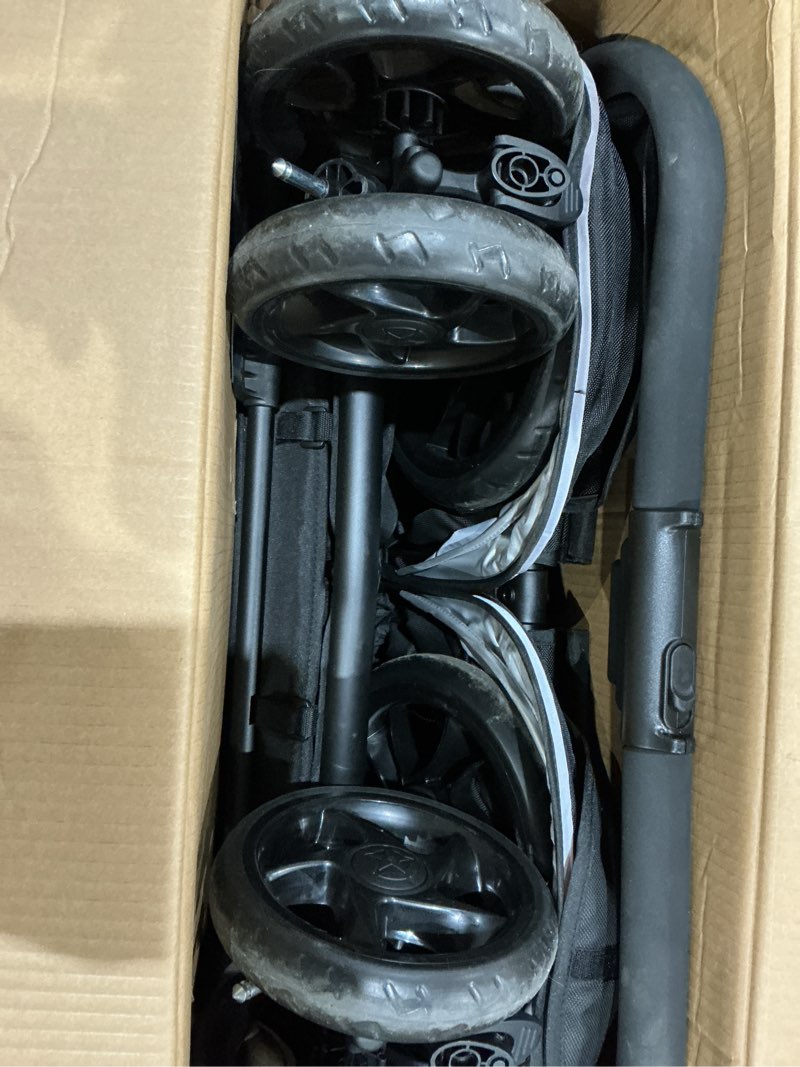 Condition photo showing As Is for jeep destination ultralight side x side double stroller, midnight