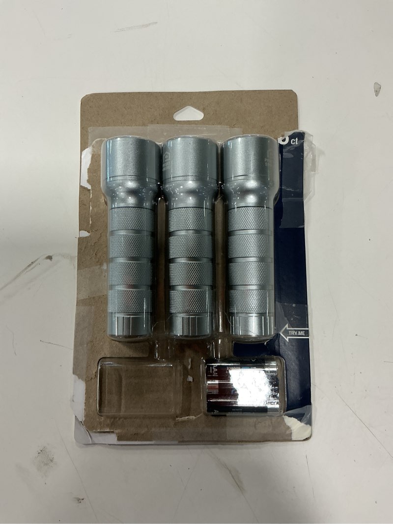 Condition photo showing As Is for Project Source 500-Lumen 3 -Adjustable Mode LED Flashlight 3 -Pack