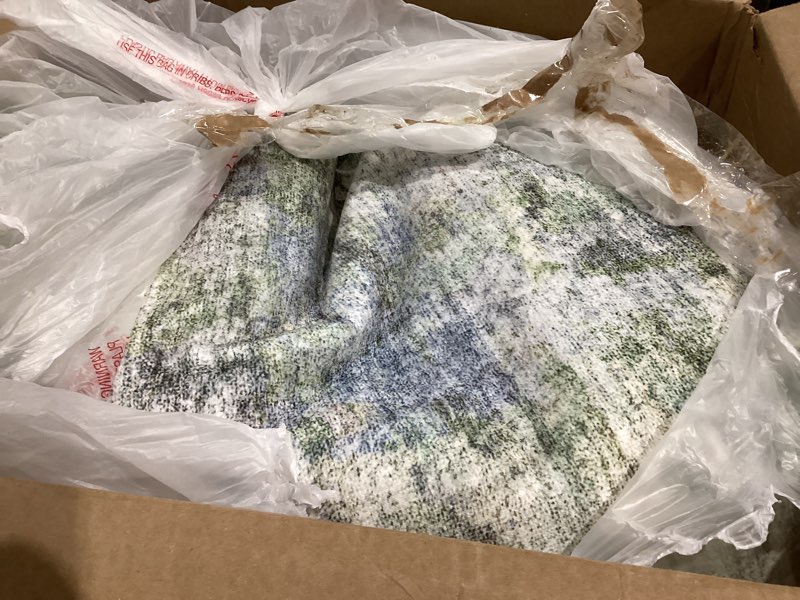Condition photo showing Good Condition for Abstract Rug 8x10 Large Living Room Rugs Neutral Modern Washable Area Rugs for Bedroom Dining Room Non-Slip Stain Resistant Foldable Thin Rug Green Green/Ivory 8' x 10' (Rectangular)