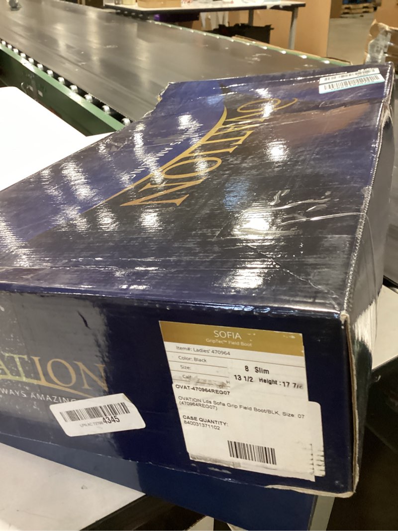 Condition photo showing Good Condition for ovation ladies sofia grip field boot 8 slim 13 1/2 height 17 7/8
