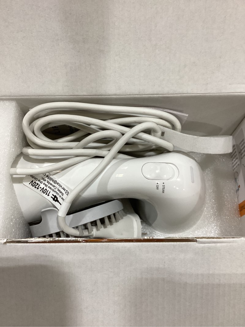 Condition photo showing New/Like New for HiLIFE Upgraded Steamer for Clothes, Handheld & Portable, 1100W Powerful Steam, 300ml Big Capacity & No Leak Design, 30S Fast Heat-up, Quick Wrinkle Remover, Compact Size for Travel, ONLY 120V 4-White