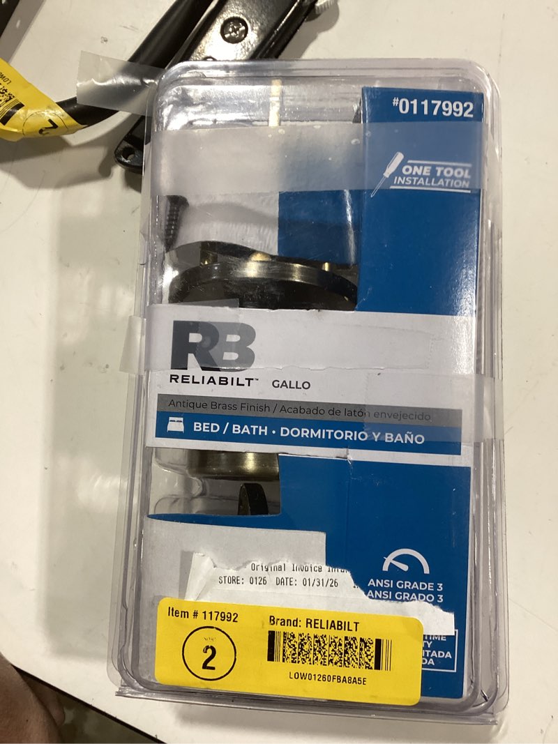 Condition photo showing Good Condition for RELIABILT Gallo Antique Brass Interior or Bed/Bath Privacy Door Knob