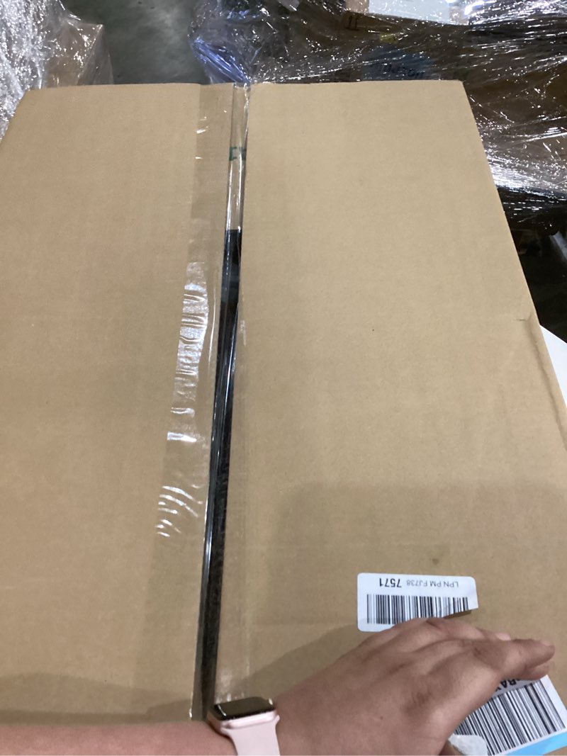 Condition photo showing Good Condition for Snow Pusher Shovel for Driveway, Wide Snow Shovel for Car Garage, Sidewalks and Doorways, Professional Snow Pusher with Ergonomic D-Grip Handle Aluminum Strip, Orange