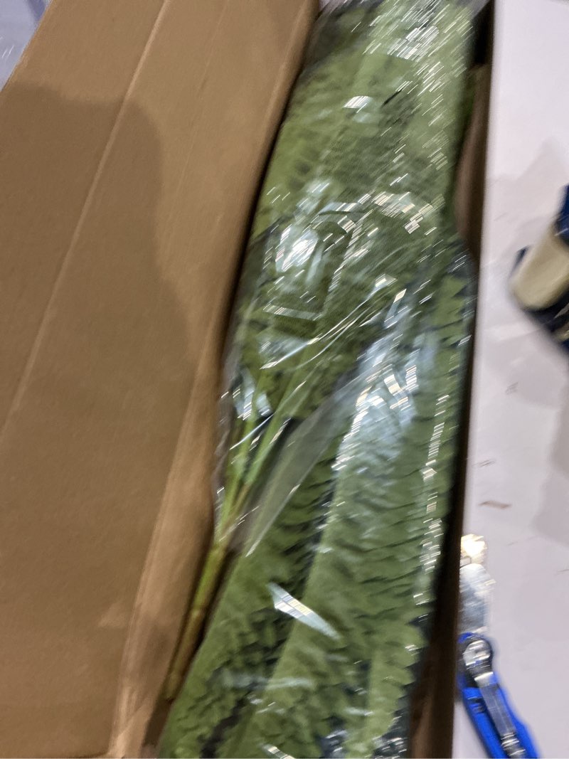 Condition photo showing Good Condition for forest prince 35" ferns artificial bush plants large, 2 artificial boston ferns with 39 fronds for outdoors home decor