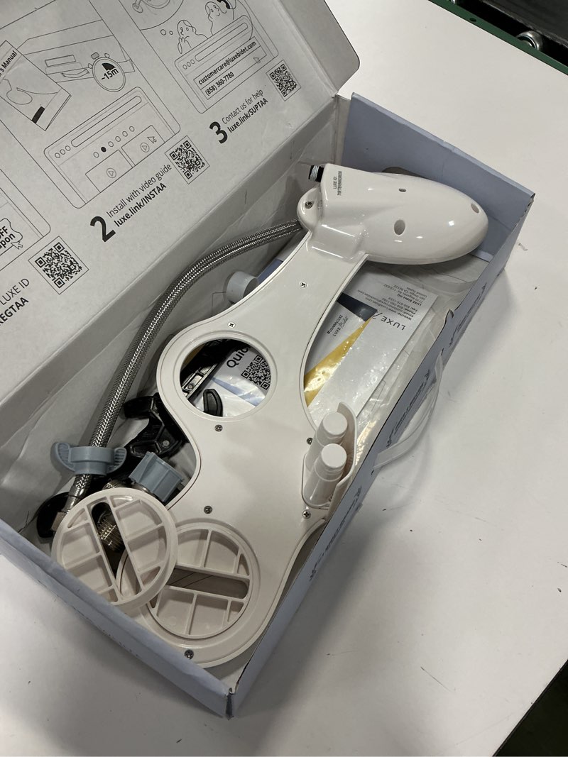 Condition photo showing As Is for LUXE Bidet NEO 185 - Dual Nozzle, Self-Cleaning, Non-Electric Bidet Attachment for Toilet Seat, Adjustable Water Pressure, Rear & Feminine Wash (White)