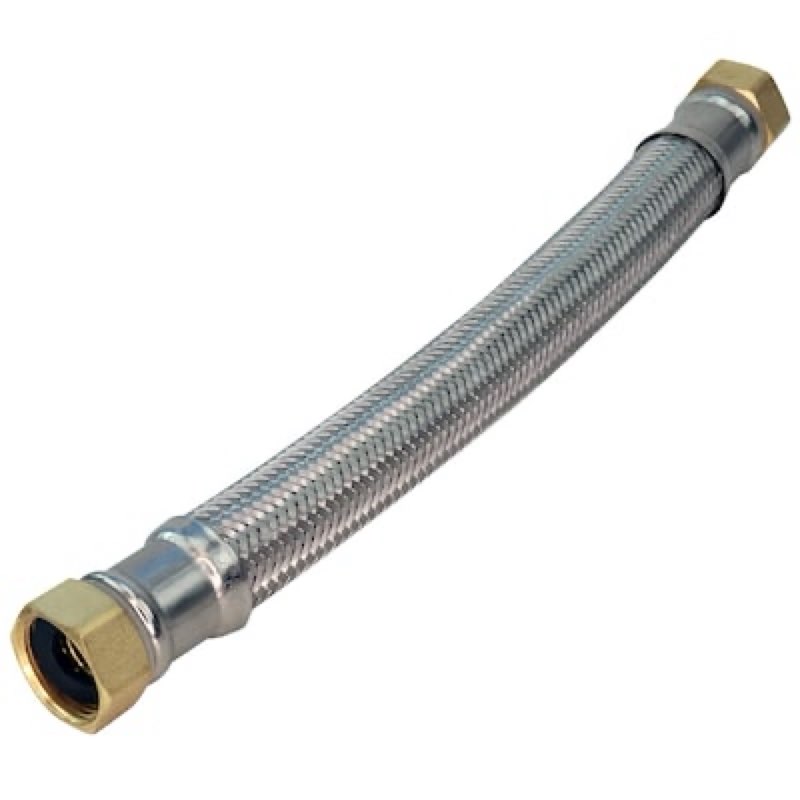 Apollo 12-in 3/4-in -in FIP Inlet x 3/4-in -in FIP Outlet Stainless steel Water heater connector