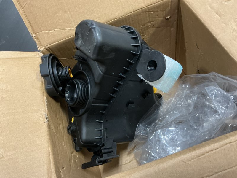 Condition photo showing As Is for engine coolant reservoir tank w/ cap and sensor for bmw 230i 330i 430i gran coupe 440i m240i 340i gt xdrive 2017-2021