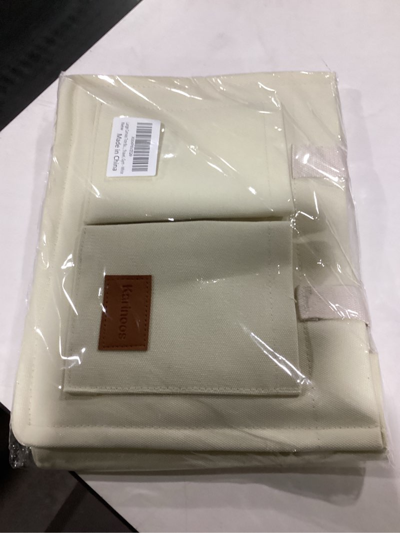 Condition photo showing Good Condition for Canvas Tote Bag for Women, Large Work Crossbody Handbag Bible Laptop Bag White (Cherry)
