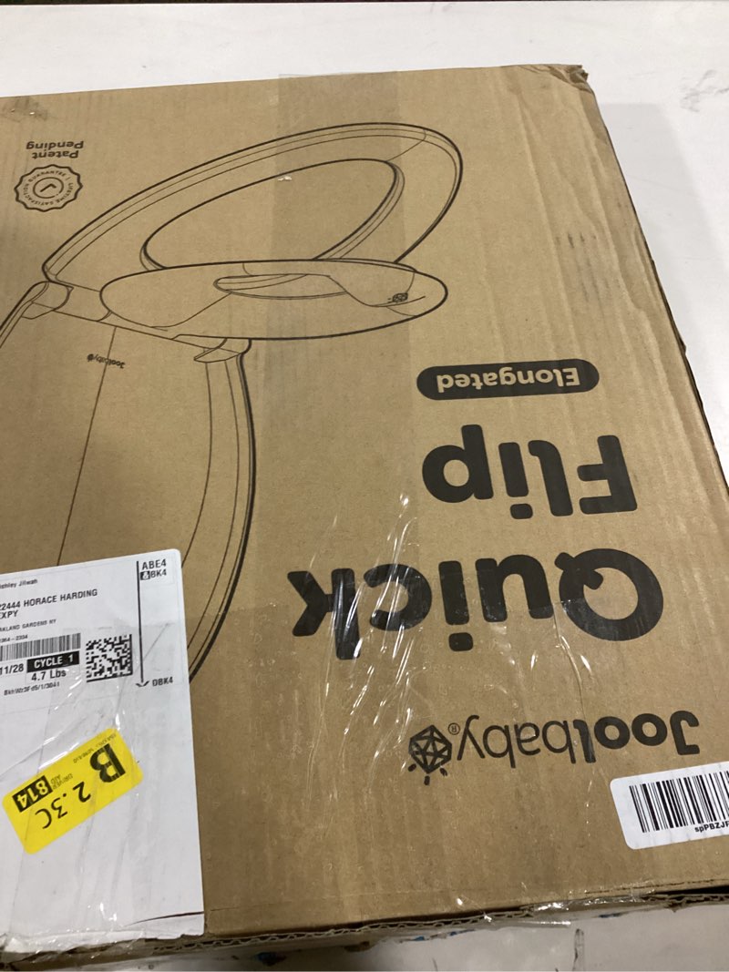 Condition photo showing As Is for Quick Flip Toilet Seat with Built-in Potty & Splash Guard for Toddler Training, Slow Close - Jool Ba