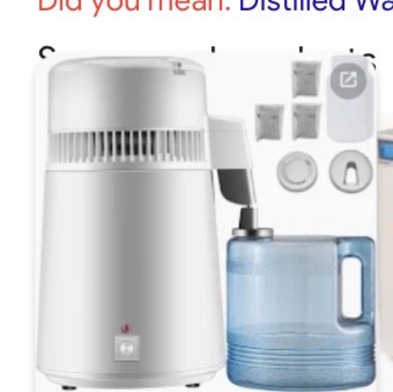 Distilled Water Machine, Purifies Water Supply for Home/Office, Distills Essential Oils, Compact Siz