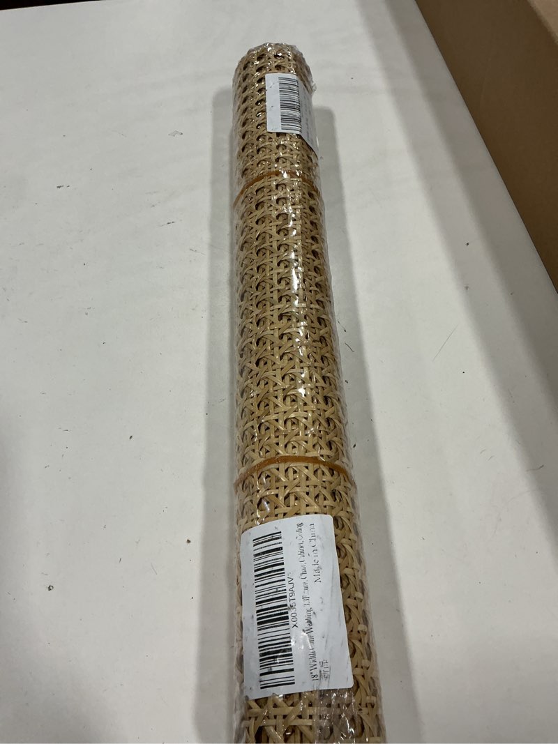 Condition photo showing New/Like New for 18" Width Cane Webbing 3.3Feet, Natural Rattan Webbing for Caning Projects, Woven Open Mesh Cane for Furniture, Chair, Cabinet, Ceiling 18"Wx40"L(3feet)