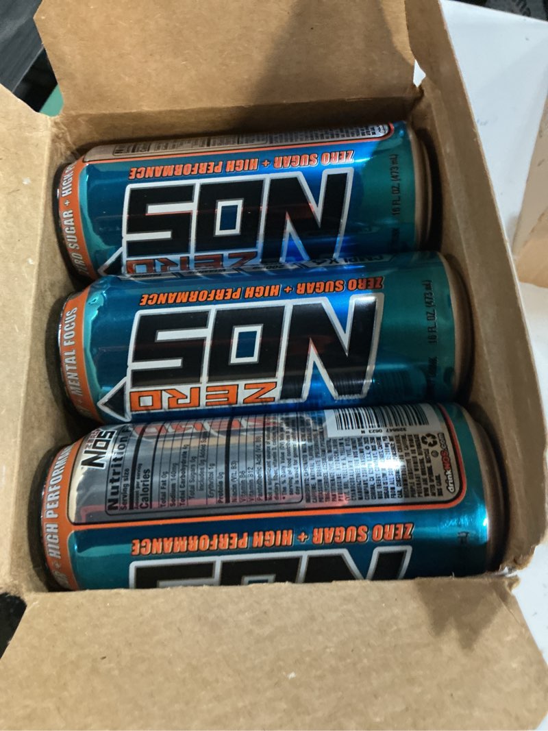 Condition photo showing Good Condition for nos zero sugar: high performance energy drink. 16 fl oz | pack of 15 zero sugar 15 pack