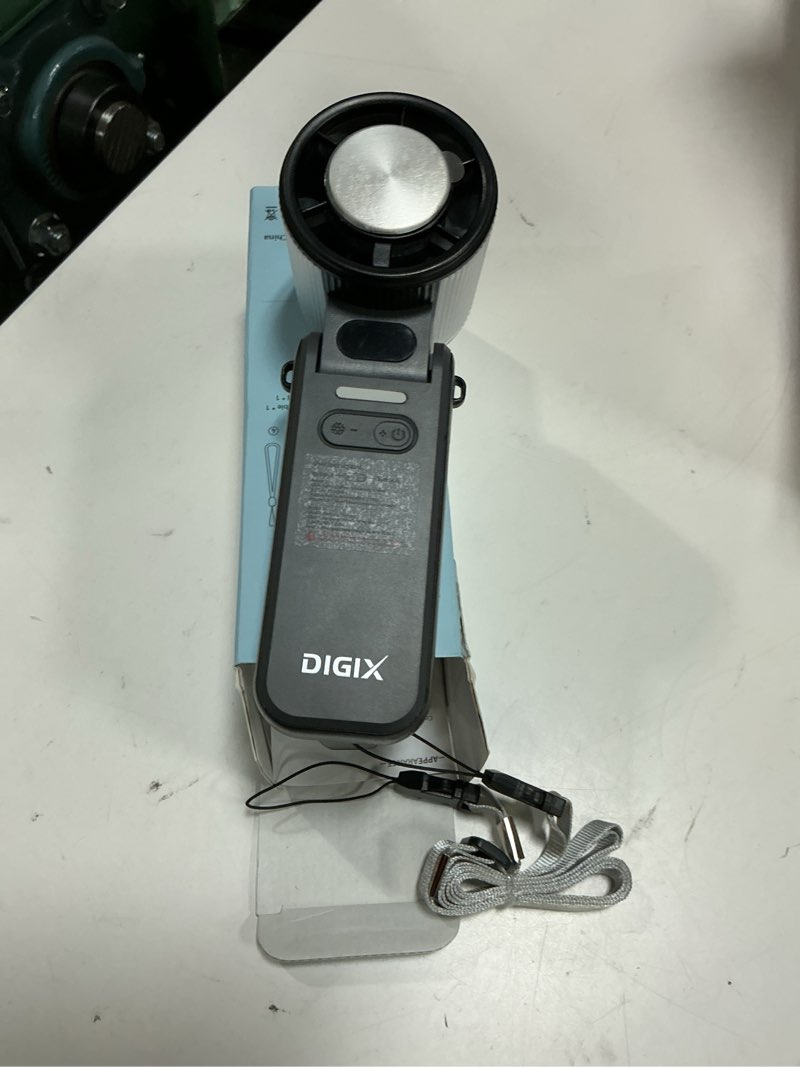 Condition photo showing Good Condition for digix portable handheld turbo fan with ice cooling, rechargeable personal fan, up to 15hrs cooling, 100 speeds 25000rpm powerful portable fan for travel outdoor,120° adjustable, led display (black)