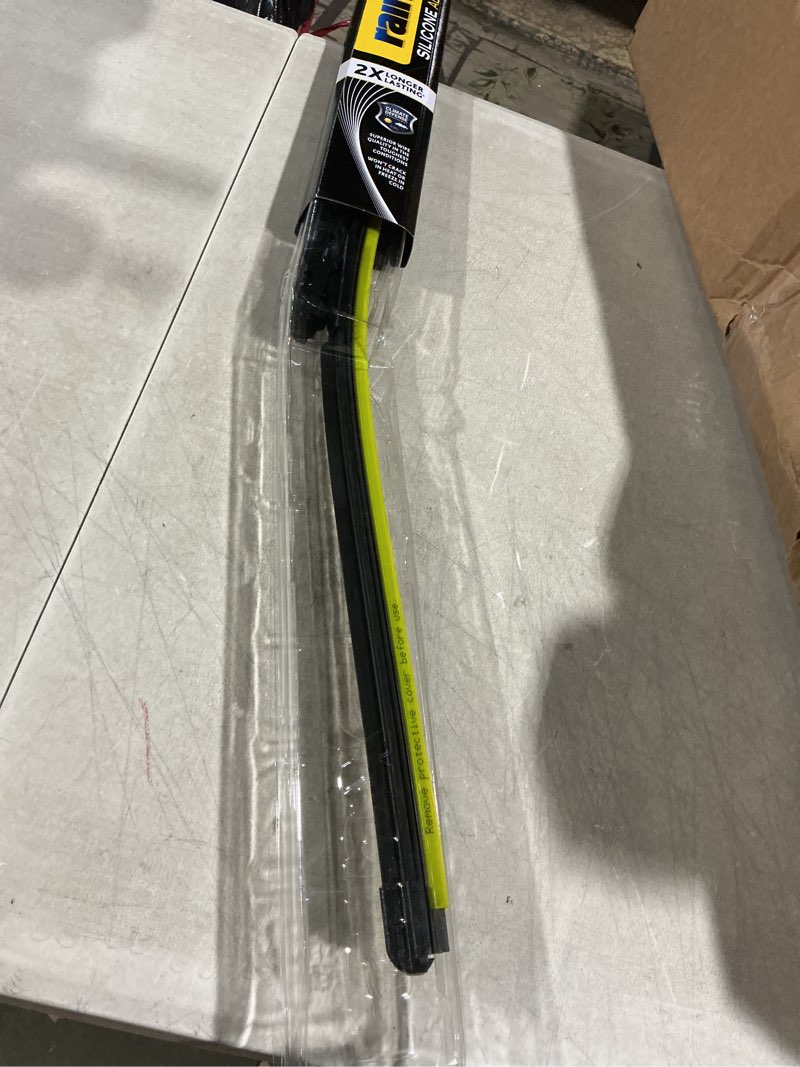 Condition photo showing As Is for rain-x silicone advantedge wiper blade 26" windshield wiper blades replacement, all-weather performance lasts 2x longer, premium beam, installock adapter for easy fit (pack of 1) 26" silicone advantedge