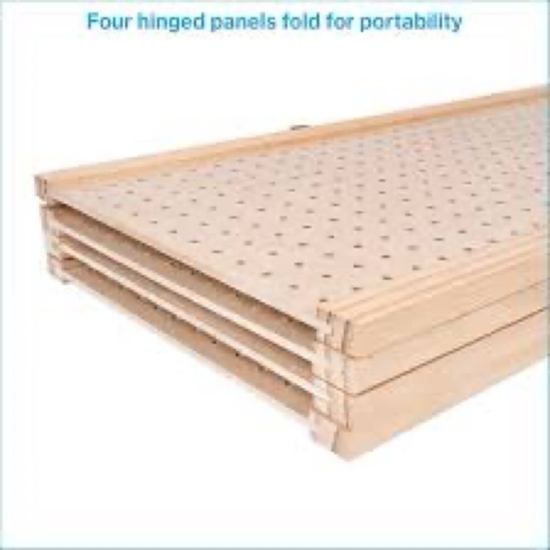 SSWBasics 5 Foot 4-Panel Folding Pegboard Stand for Crafting - Versatile Pegboard Display and Room D